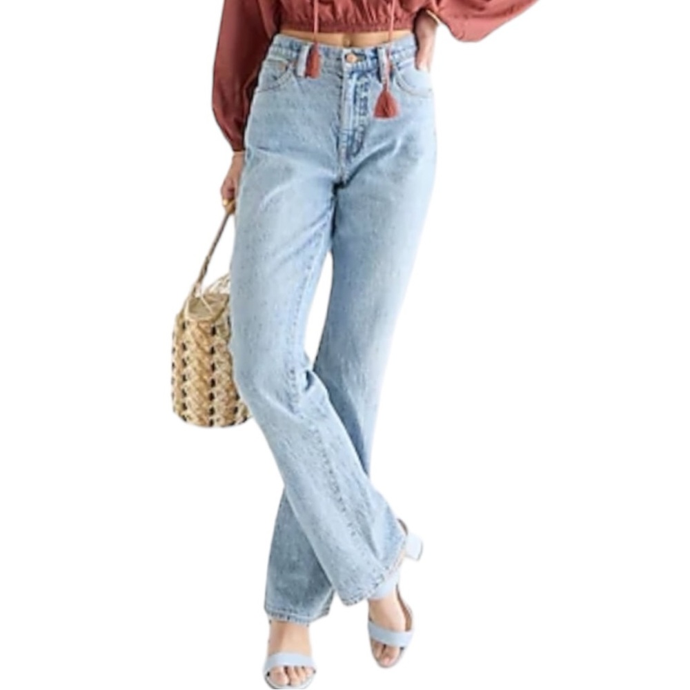 J Crew NWT Full Length Light Seacoast Wash Pocket Perfecting Bootcut Jeans SZ 30